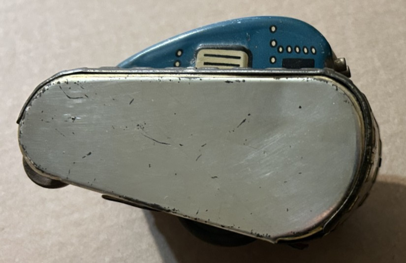 1950's Mechanical SUPERMAN TURNOVER TANK Marx Tin Wind-Up w ORIGINAL BOX RARE