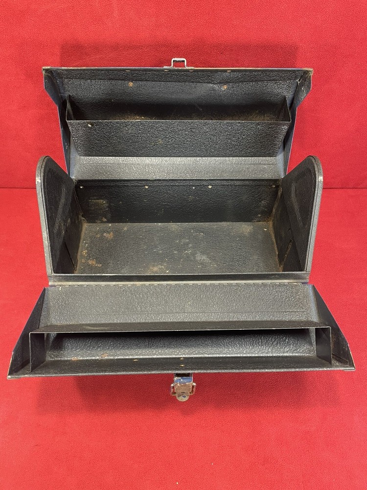 Vintage Cramer Tombstone Coffin Style Toolbox - Rusty Distressed