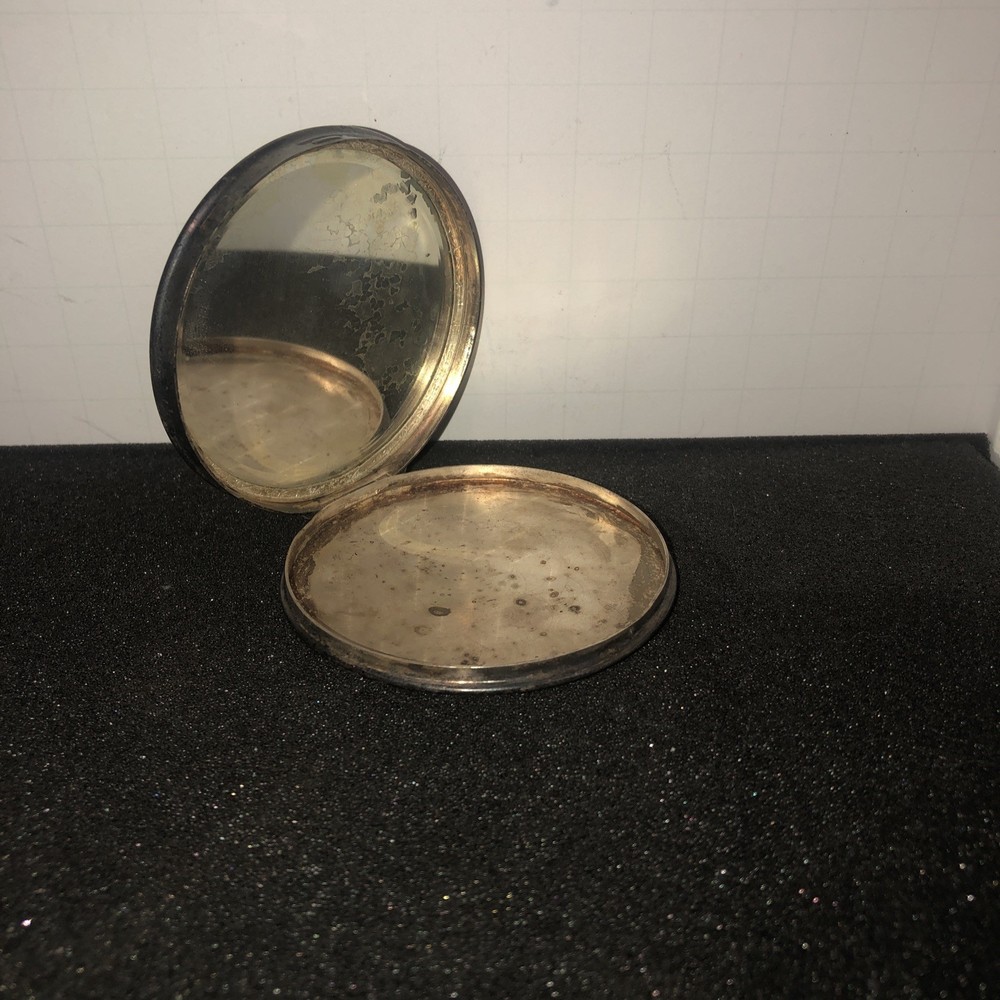 Hans Jensen Danish Silver Plated Compact with mirror