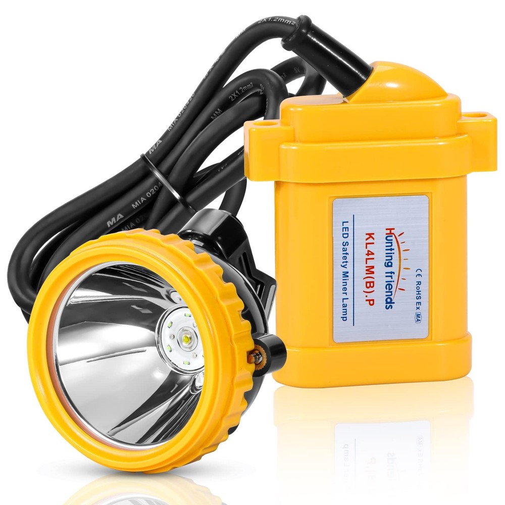 Super Bright LED Mining Headlamp – Rechargeable Waterproof Hard Hat Cap Li
