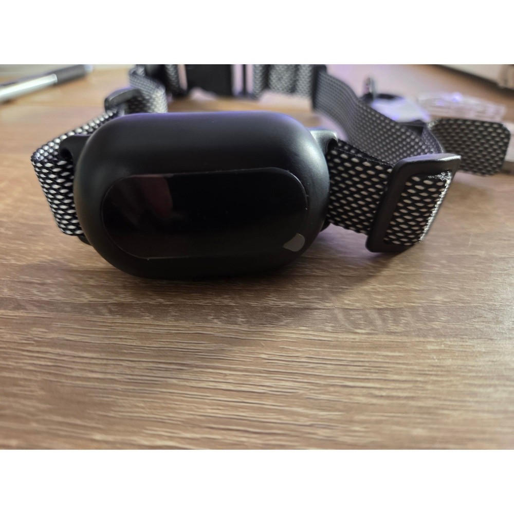 Rechargeable Dog Bark Collar Adjustable Training Device with USB Cable Black