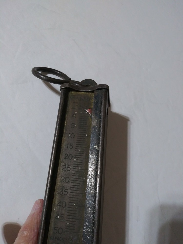 Vintage Hanson 50 Lb. Hanging Spring Scale Model # 895