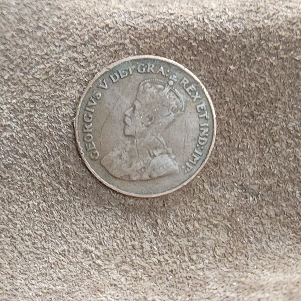Canada 1920 One Cent Coin George V Maple Leaf Design