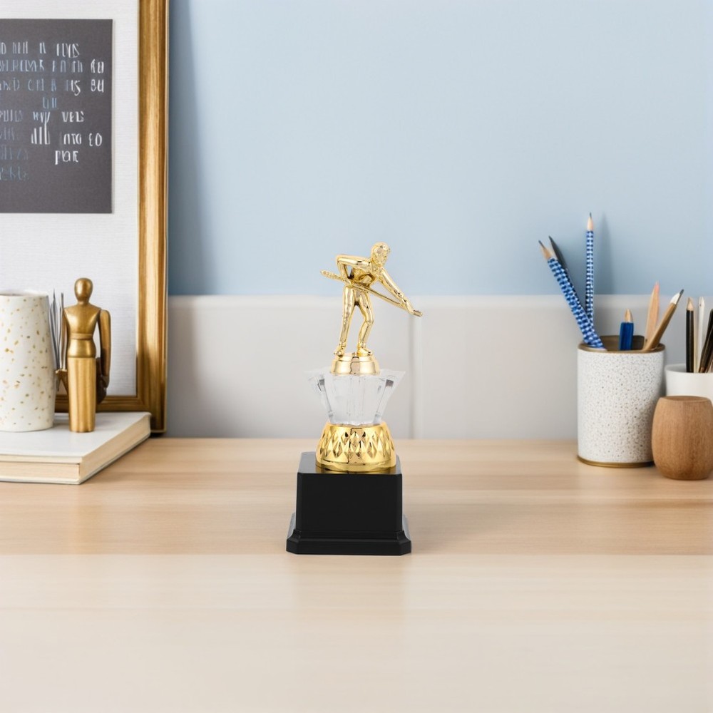 Pool Table Trophy Billiard Player Statue Game Party Competition 3d Award