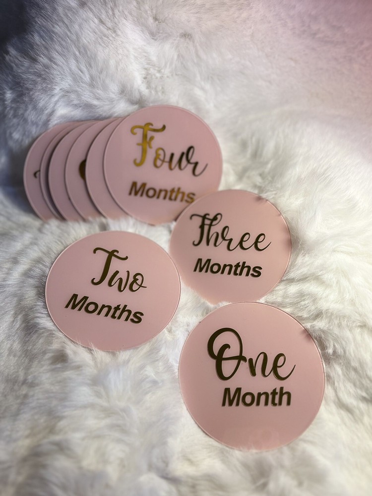Acrylic Baby Monthly Milestone.