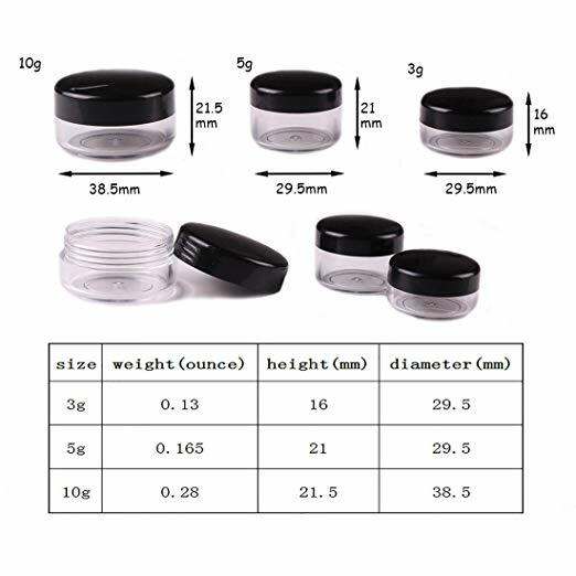 50 Pcs 5 Grams Cosmetic Empty Sample Small Containers Jar Makeup Lip Balm 5ml US