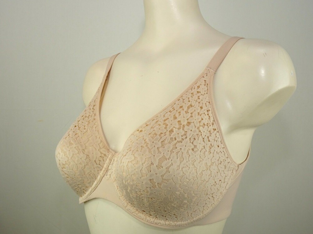 Chantelle Group 13F1 Underwire Unlined Mesh Rose Full Coverage Bra size 34D