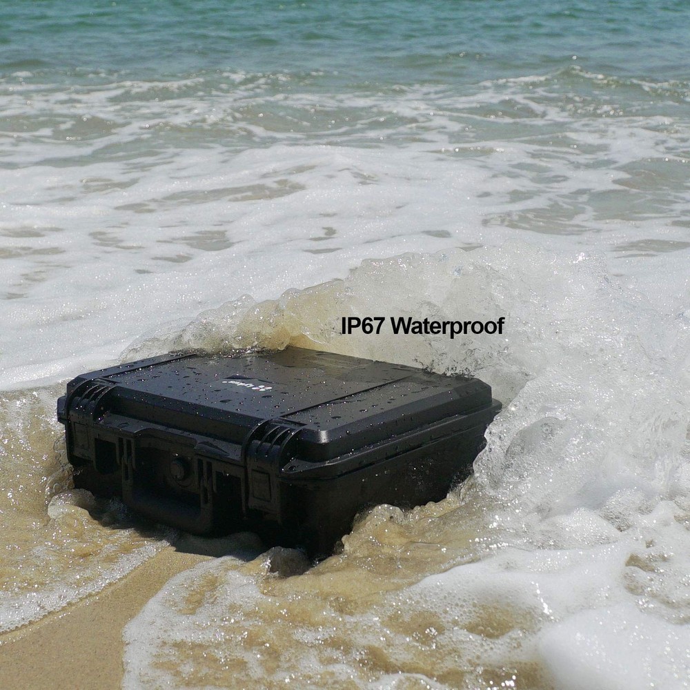 Lykus HC-4410 Waterproof Hard Case with Customizable Foam Insert, Interior Si...