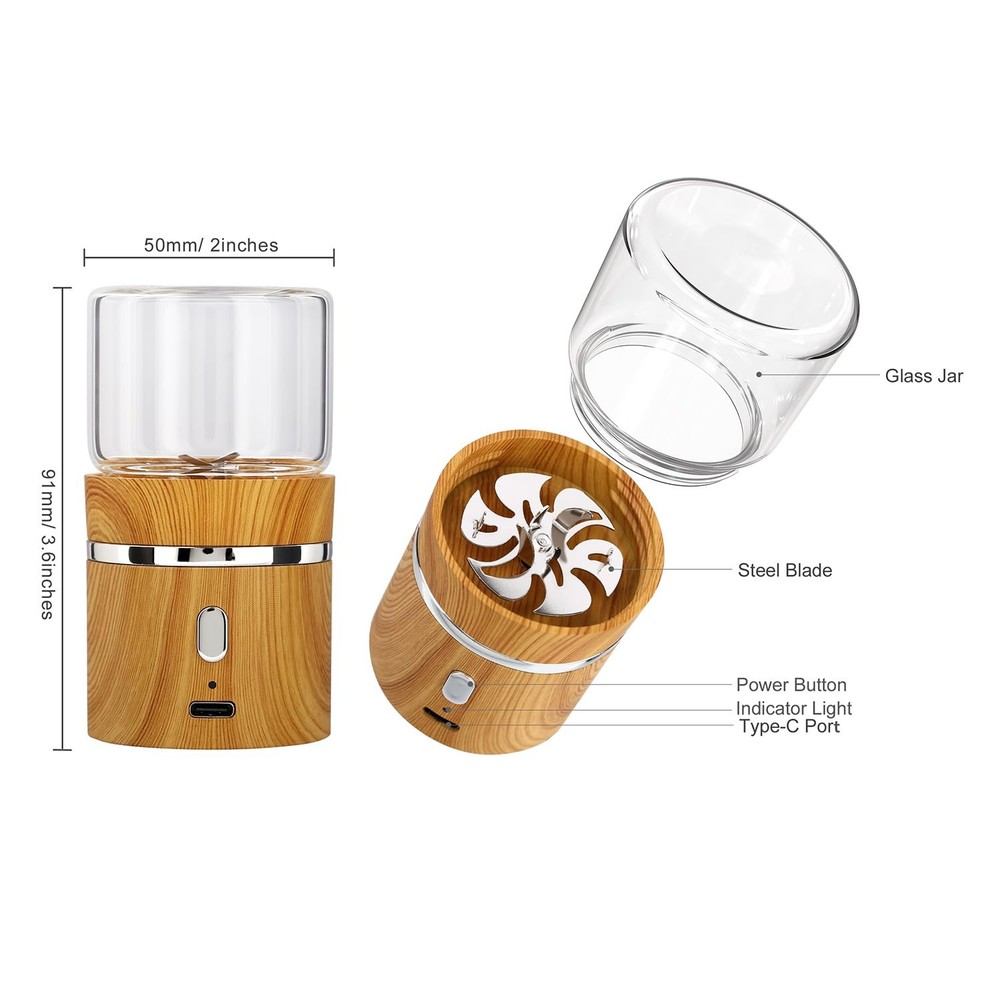 Electric Herb Grinder, Spice Grinder Rechargeable Automatic herb grinder Mini...