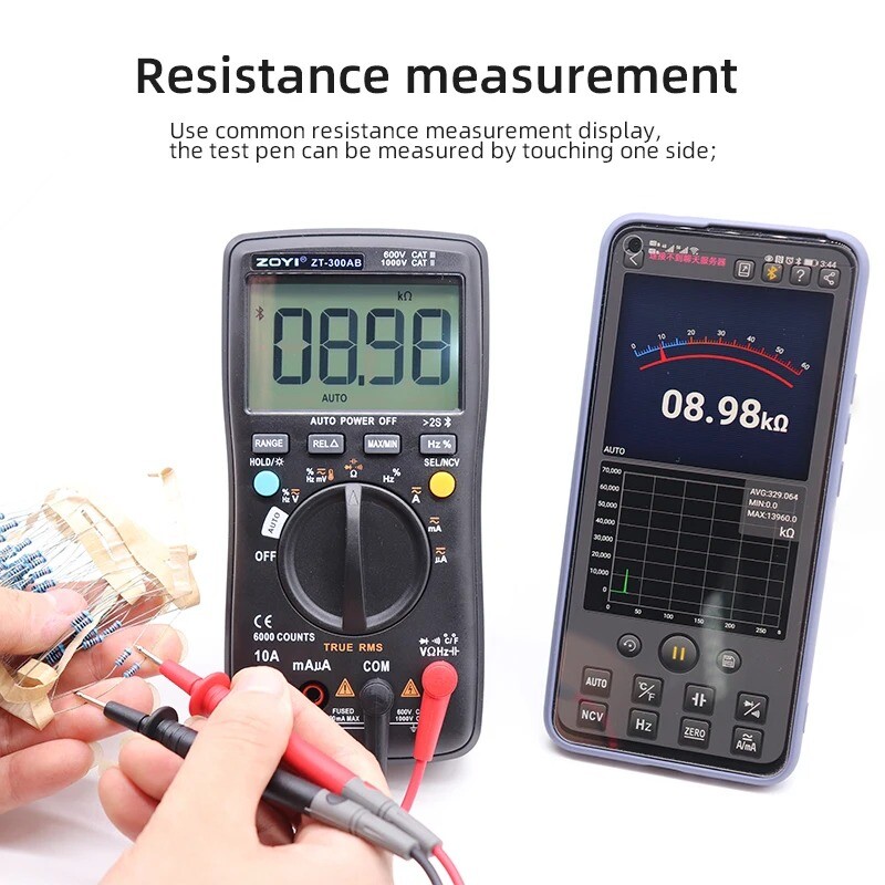 Wireless Digital Multimeter True RMS Manual/Auto Ranging 6000 Counts DMM Voltage