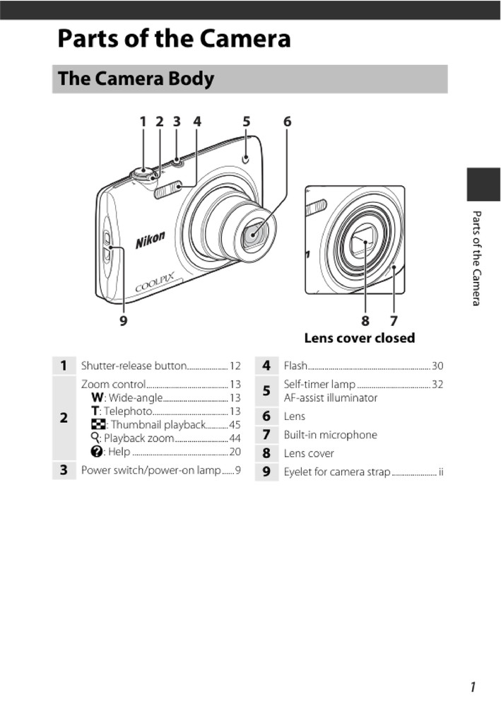 Nikon CoolPix S2900 — User Reference Manual — 1/2 Size 5.5" x 8.5" Small Compact