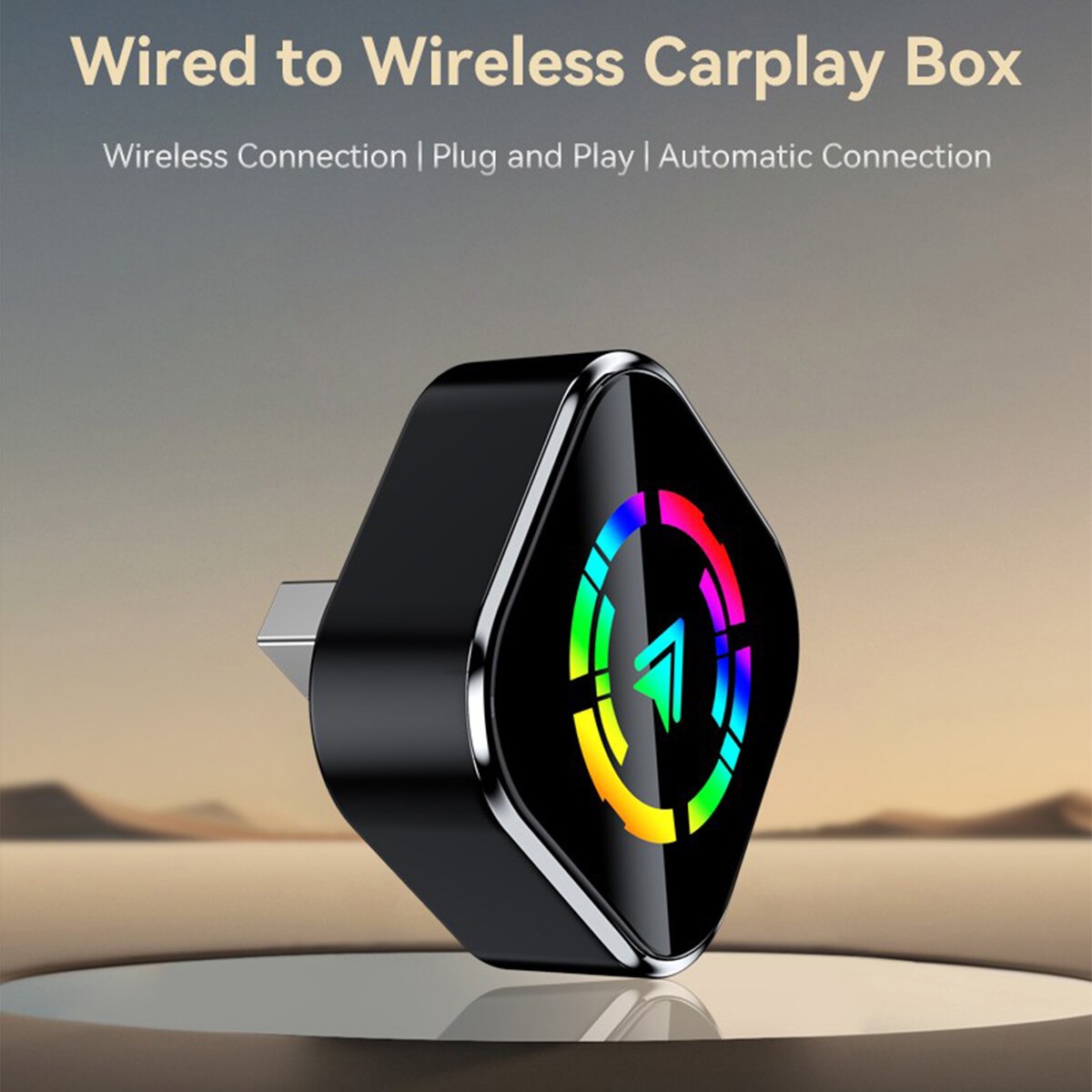 Wireless CarPlay Adapter for Apple iPhone & Android Auto USB Adapter Plug & Play