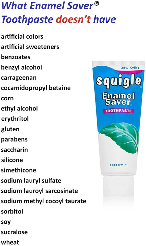 Squigle Enamel Saver Toothpaste Helps Prevent Canker Sores - 12 Pack
