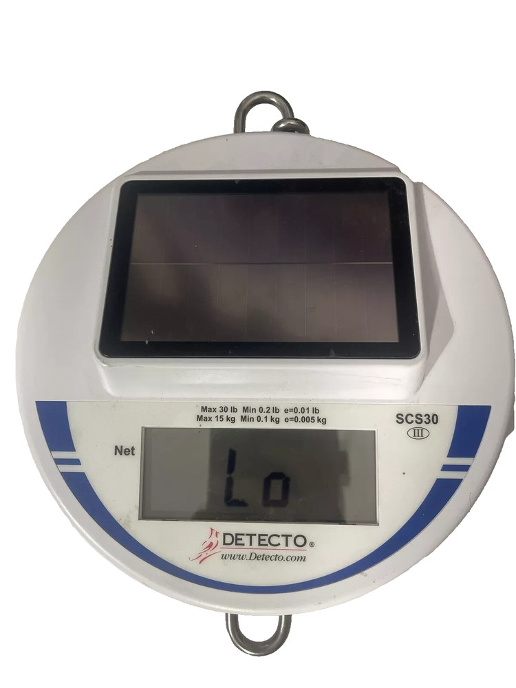 Cardinal Scale SCS30A Dectecto Solar Hanging Scale 30 Pound Maximum Capacity