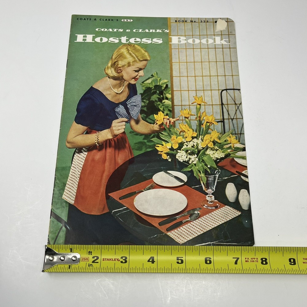 1956 Coats & Clark's Hostess Book Crochet Needlework Pattern 325