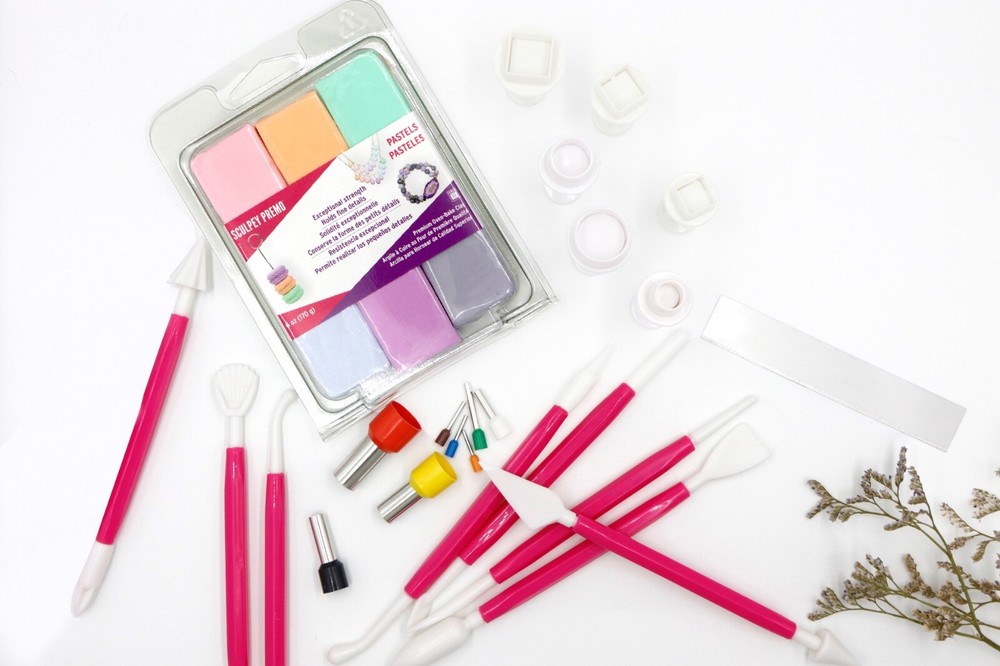 Polymer Clay Tools & Cutters Bundle Kit - Texturing / Blade / Sculpey Premo