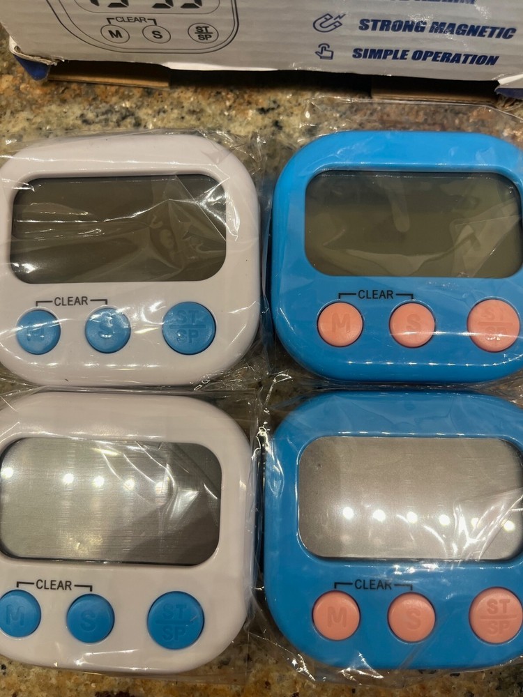 4-Piece Multi-Function Electronic Timer, Learning Management, Suitable for Kitch