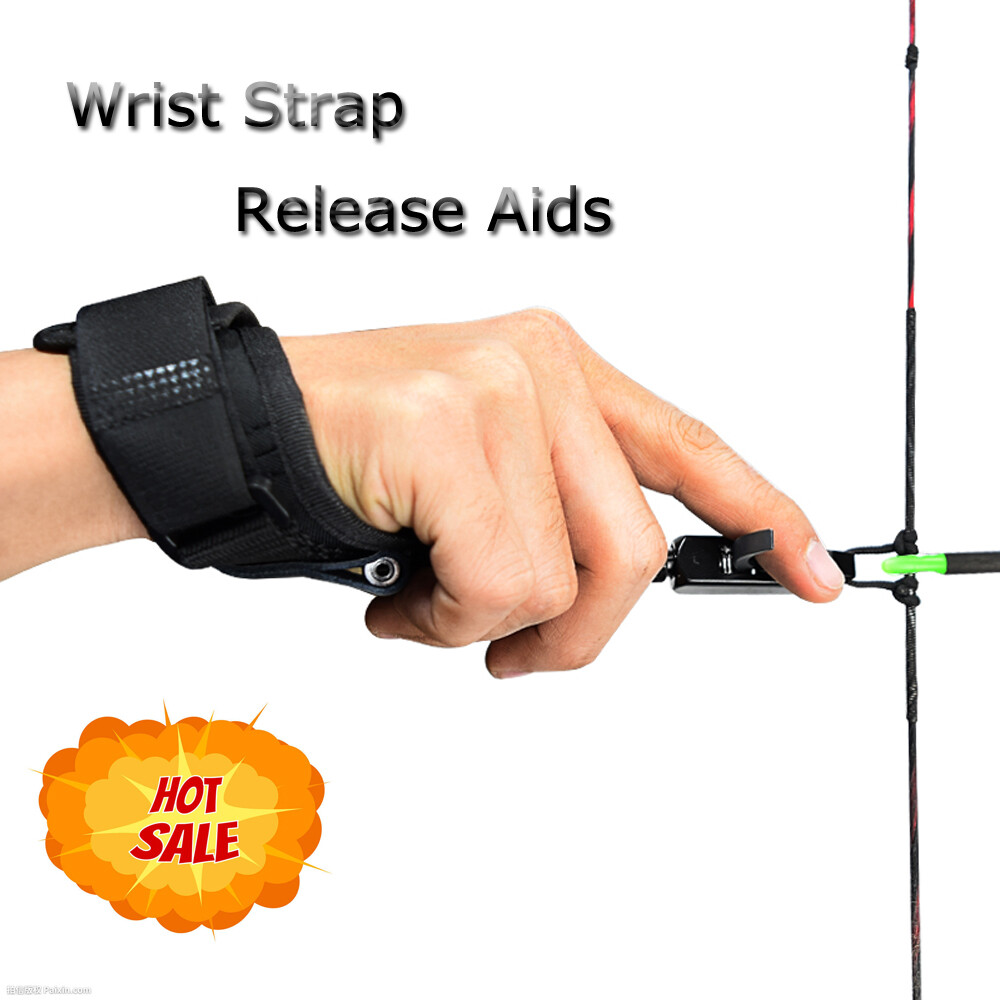 High Quality Archery Caliper Black Release Aid Wrist Strap Compound Bow Hunting