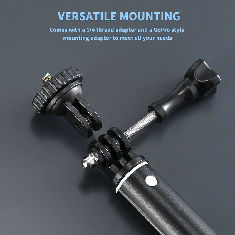 36" Extension Selfie Stick Extendable Pole Hand Grip for GoPro Max Hero 13 12 11