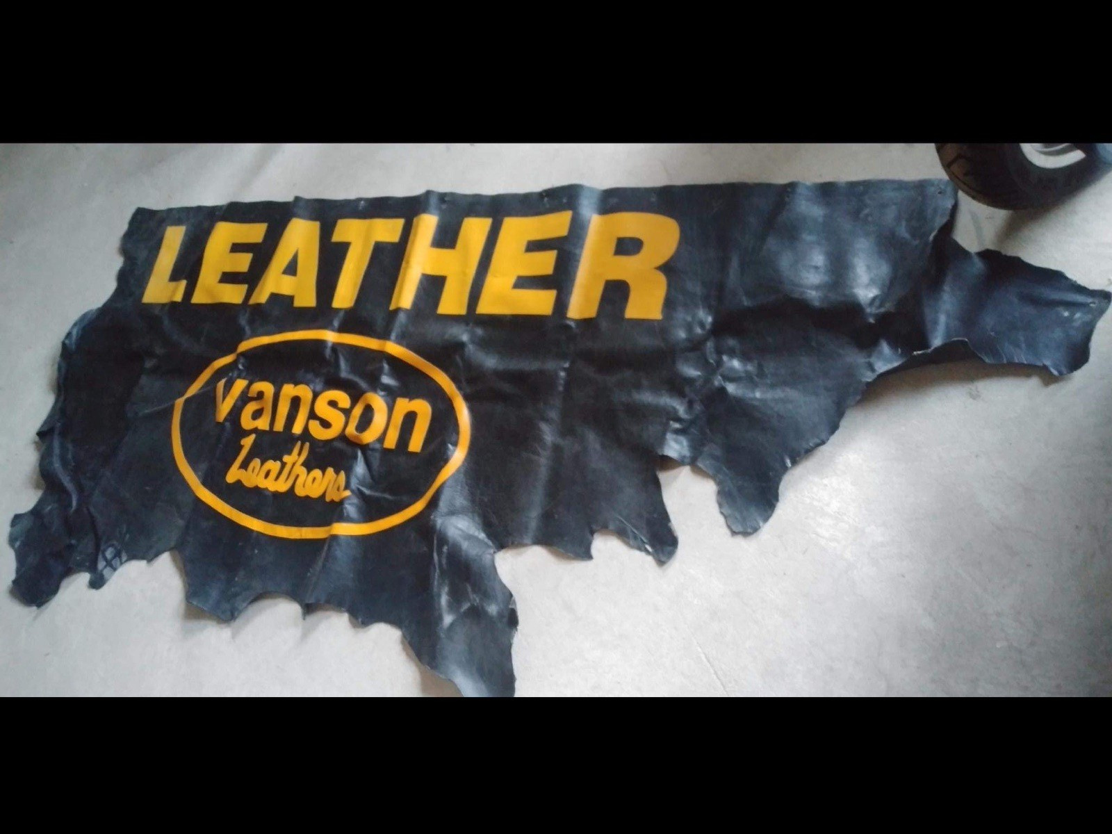 RARE Original Vanson Leathers leather motorcycle dealership banner sign 8ft x 3+