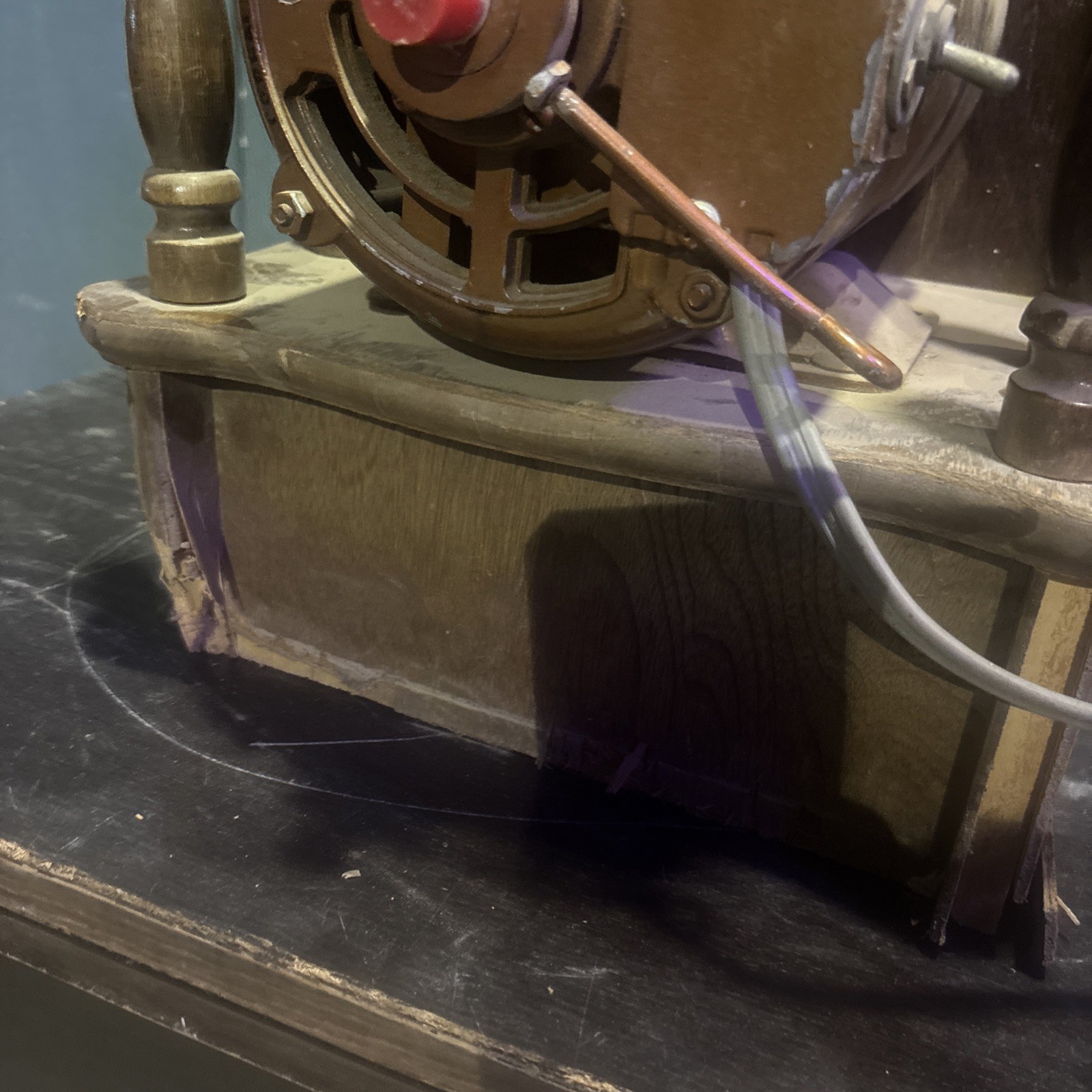 Golden Grain Grinder Wheat Grinder Dayton 3/4 HP Motor W/Wood Cabinet WORKS