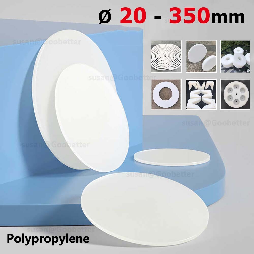 Circles Cut Disc Circles Round White PP Plastic Custom Sizes Available 20-350mm