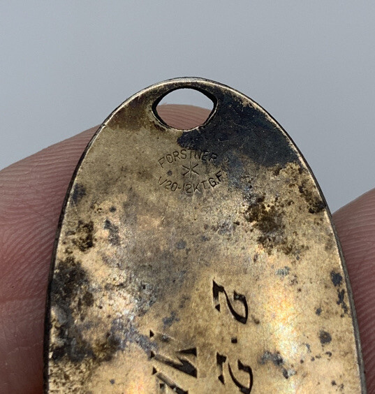 WWII Gold Filled Forstner ID Bracelet Sweetheart Atlantic Highlands NJ Cook