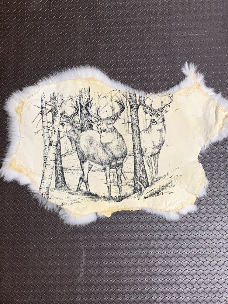Printed Rabbit Pelt: Deer