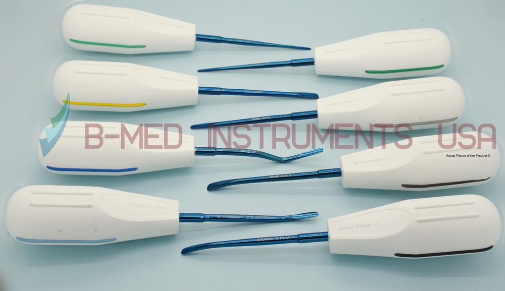 OR Grade 8 Dental Root Luxating Extraction Elevators Oral Surgery Titanium