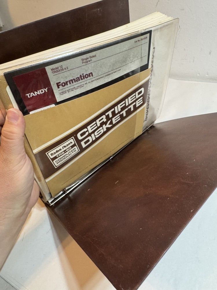 tandy formation floppy disk and binder