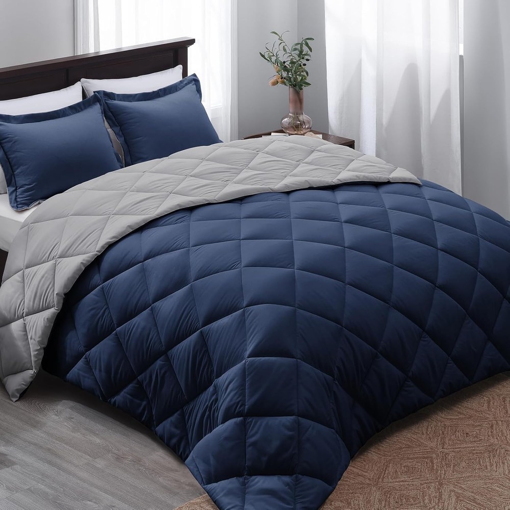 Queen Comforter Set Navy Blue Comforter Set Queen Size Reversible Bed Comforter