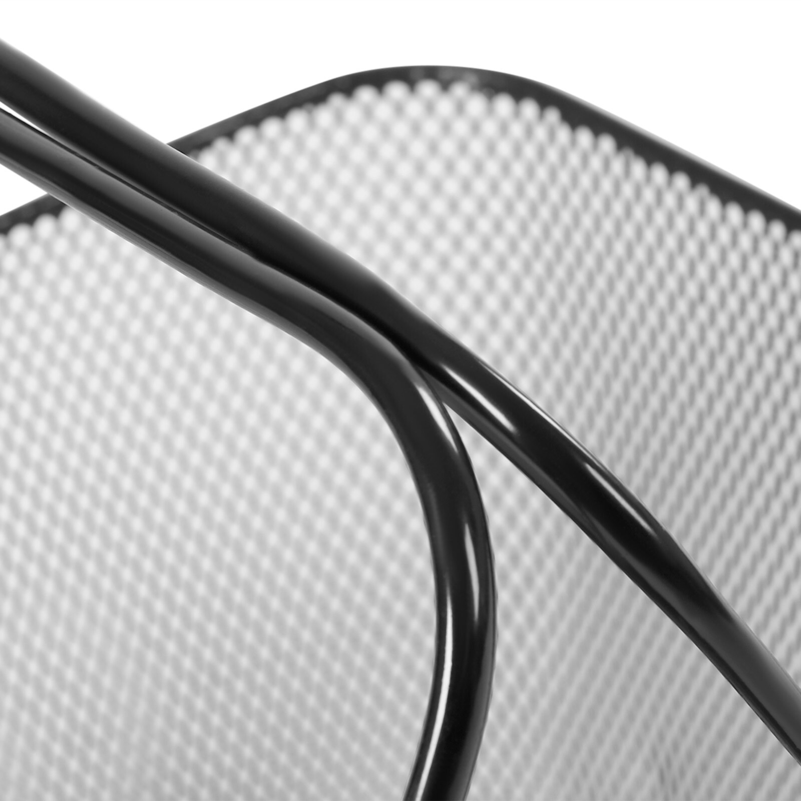 12 Pcs Shopping Baskets With Handles Black Metal Shopping Basket Stackable Iron