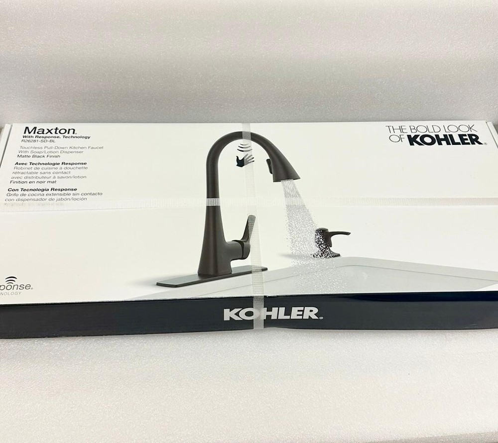 Kohler Maxton Touchless Pull-Down Kitchen Faucet Matte Black
