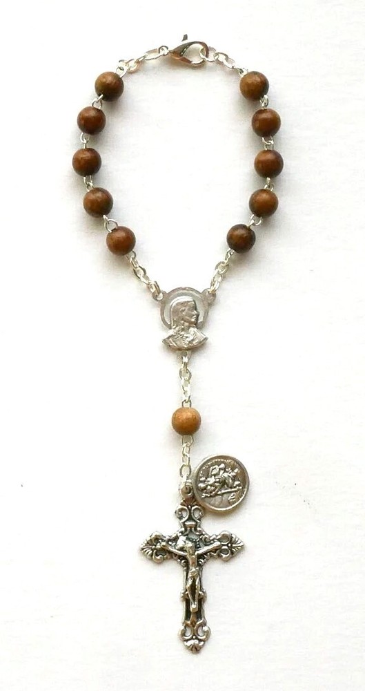 Quality Wood Beads Small Rosary / Car Rosary