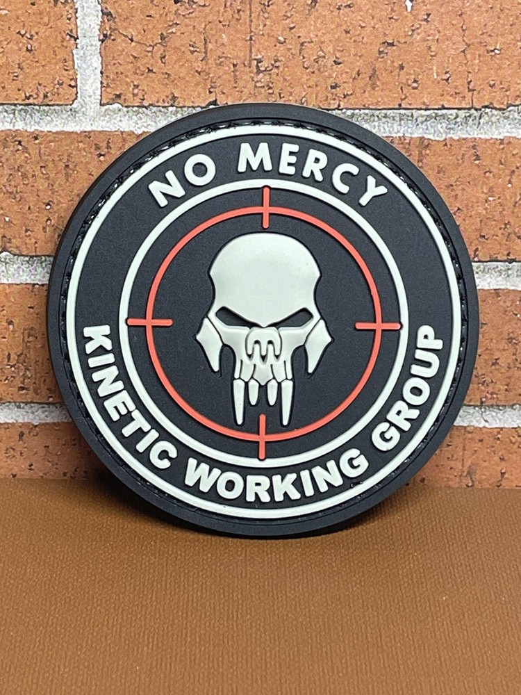 Tactical PVC Patch, No Mercy Kinetic Working Group Patch, Military Morale Patch