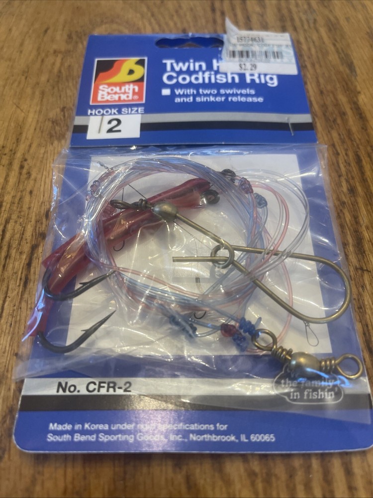 Southbend Twin Hi-low Codfish Rig No CFR-2 Hook Size 2 NOS
