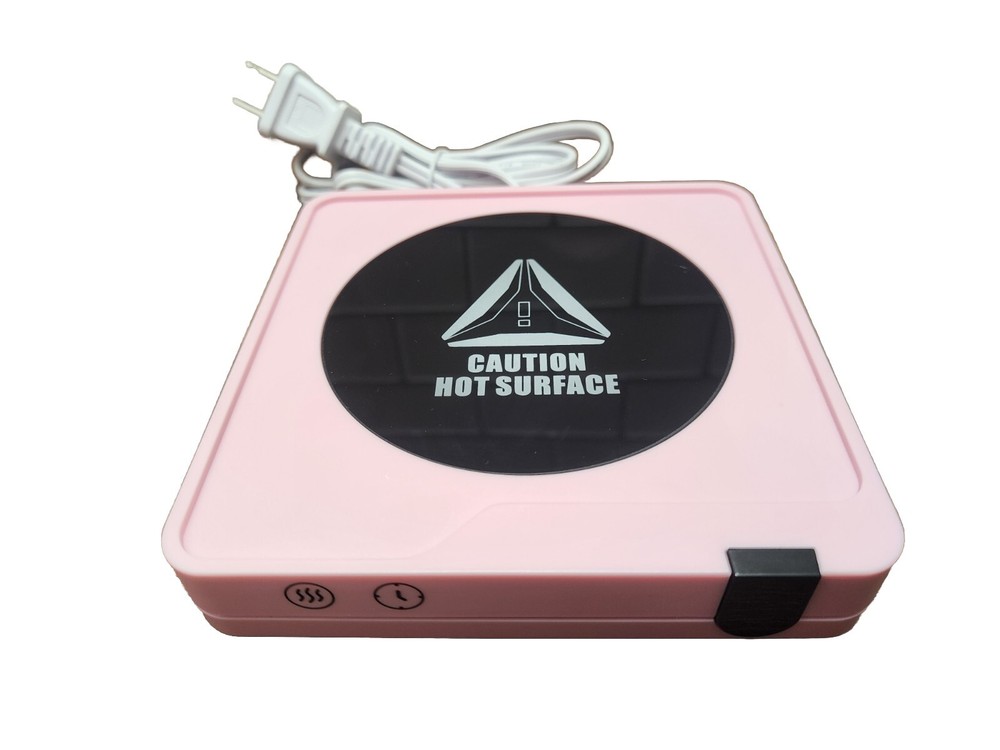 Coffee Mug Warmer W/ 3 Heat Settings & 6 Timer Settings Pink