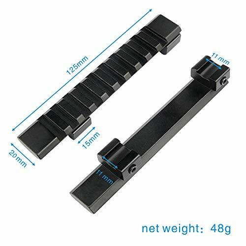 Dovetail Extension Rail 11 - 20mm Picatinny Flat Top Riser Adapter Scope Mount