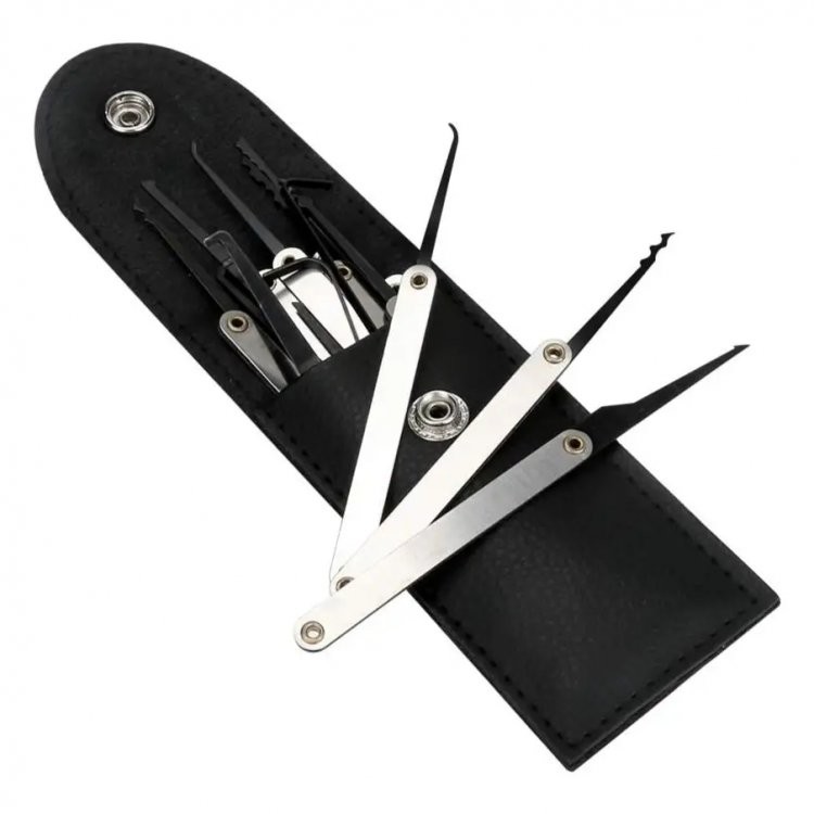 15Pcs Classic Stainless Steel Lock Tools Portable Car Unlocking Kit Tools