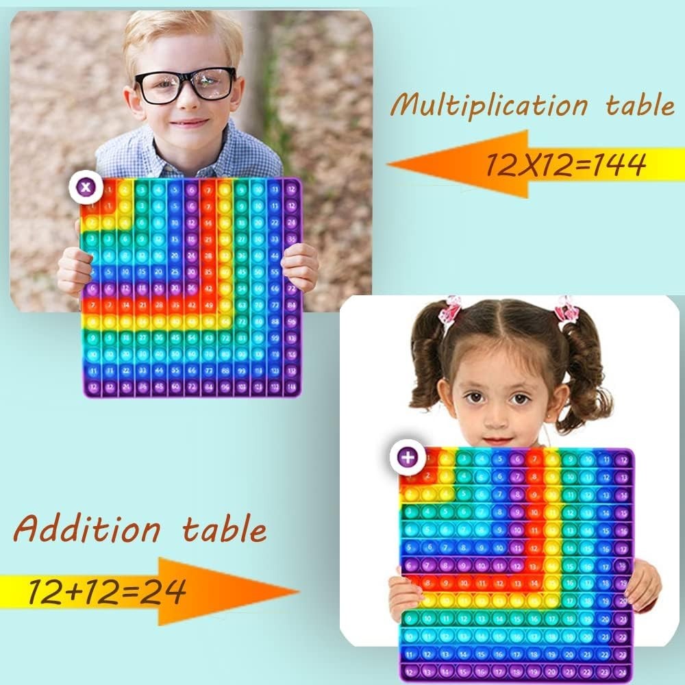 2 in 1 Multiplication Table Game and Digital Addition Table P0PP Math Toy, DK-SI