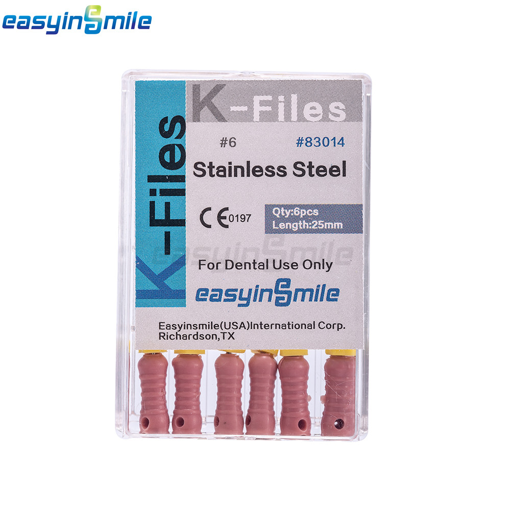 10Pks Easyinsmile Dental Endodontic K File Hand Use Root Canal File #15-40/45-80