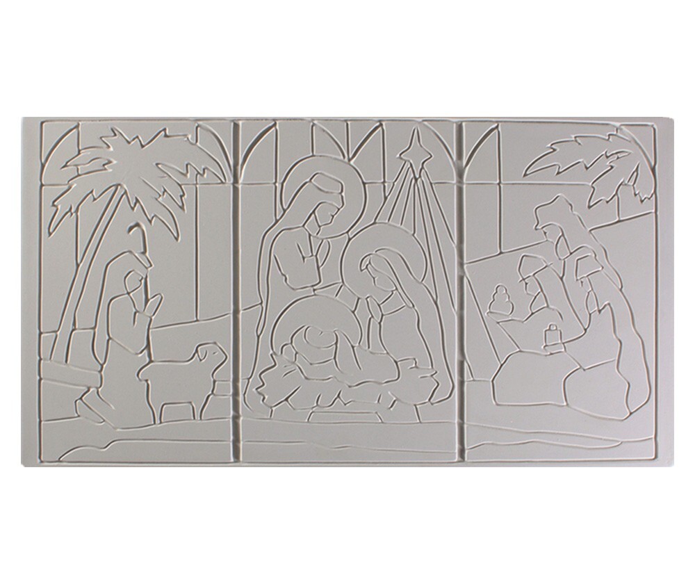 Glass Fusing Mold Nativity Texture 7" x 13"
