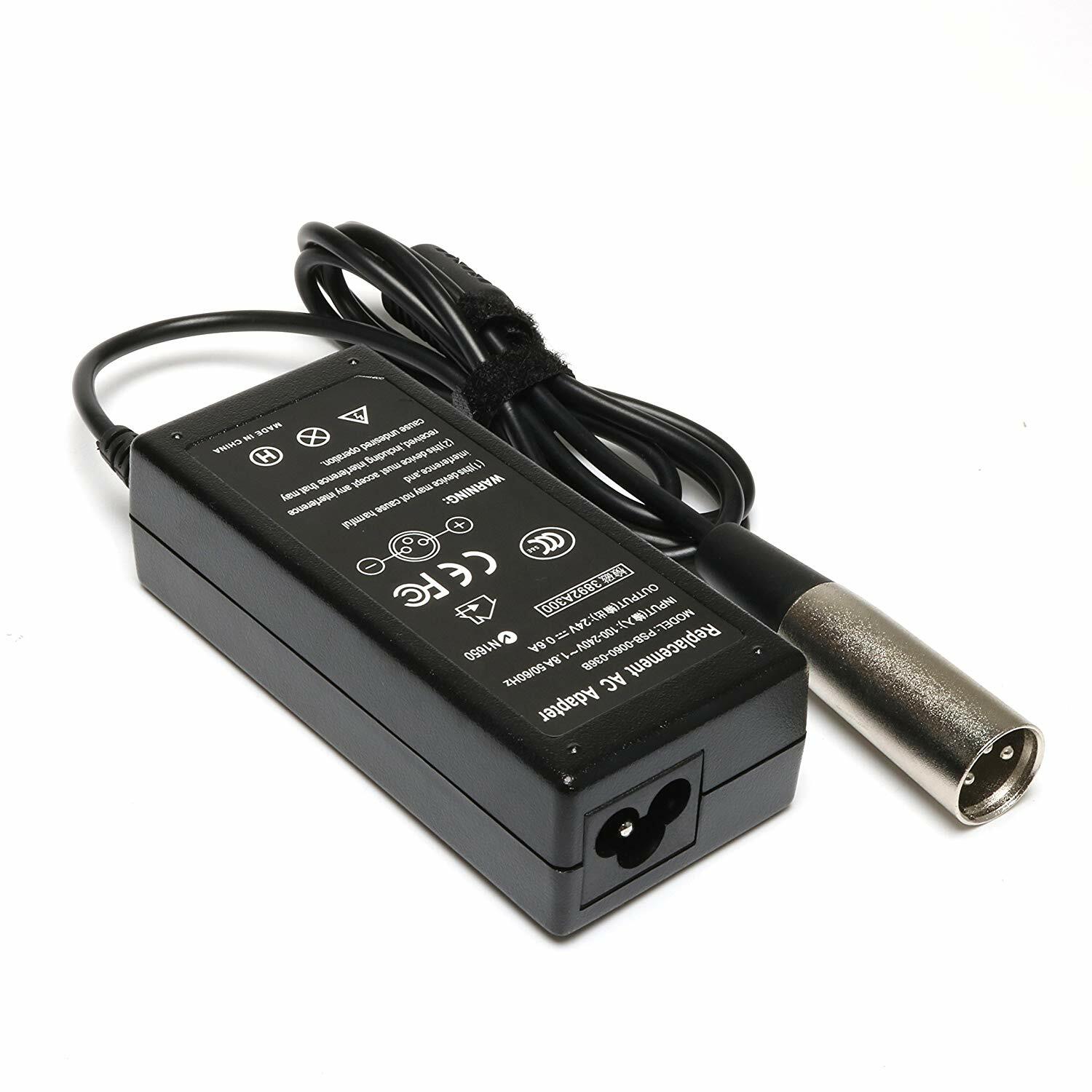 Battery Charger Adapter For Go-Go Elite Traveller Merits S-132 Electric Scooter