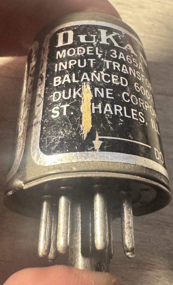 DUKANE Model 3A65A Input Transformer Microphone Amplifier NOS Balanced 600ohm