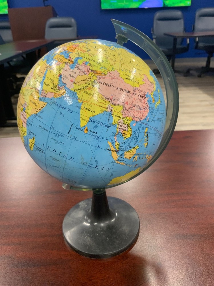 Small Lightweight Vintage Plastic Globe