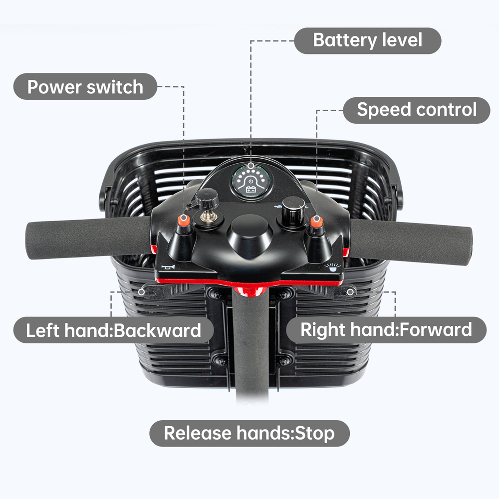 3 Wheel Mobility Scooter Electric Powered Mobile Folding Wheelchairs Device
