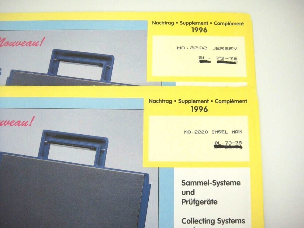 SAFE 1996 Jersey & Isle of Man Stamp Album Pages Illustrated w Clear Overlay New