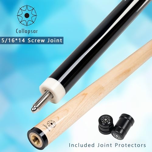 CA Pool Stick with 1X1 Hard Case,58" 20 ounce CA007+Joint Protector+Hard Case