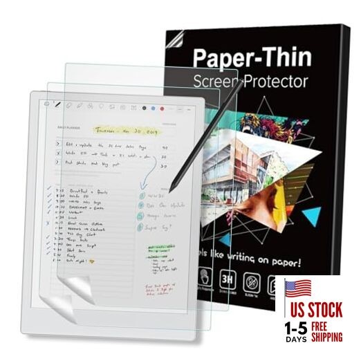 Paper Screen Protector Compatible with Remarkable Paper Pro 11.8 inch 2 Pack