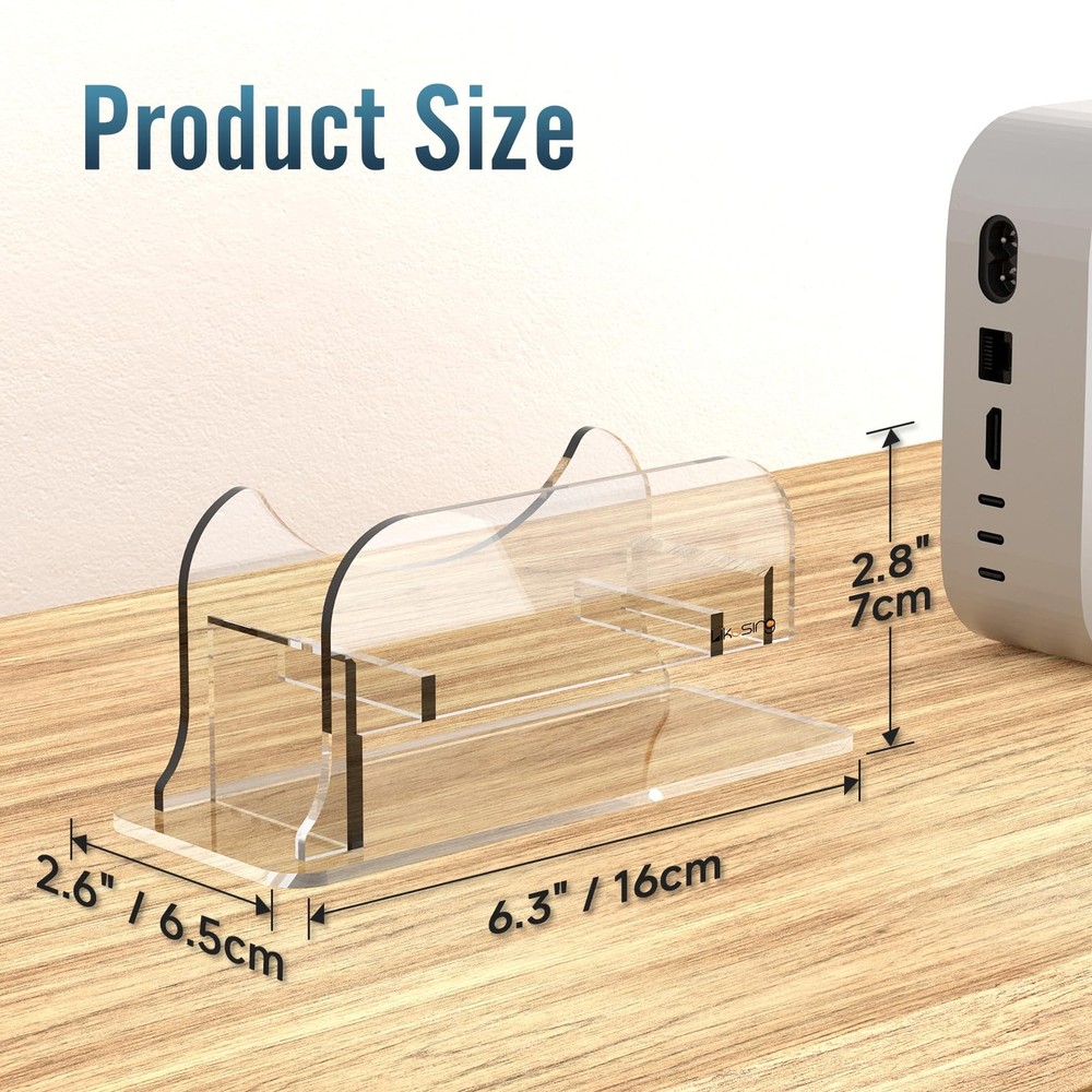 Clear Acrylic Vertical Desktop Stand for Mac mini M4/M4 Pro 2024, Mac mini M4...